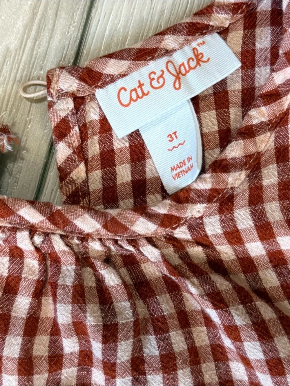 Cat & Jack • Gingham Short-Sleeve Top • 2T